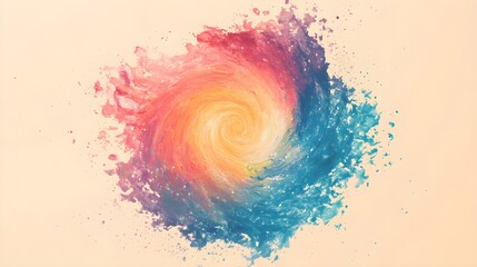 Fototapeta premium Dynamic swirl of colorful abstract art digital creation vibrant palette contemporary style artistic expression