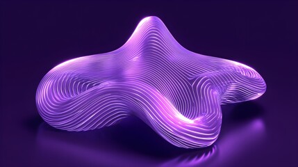 Dynamic abstract light wave sculpture digital art studio 3d visualization modern environment artistic perspective technology focus