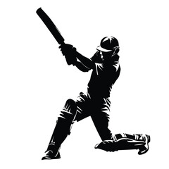 A man is playing cricket and swinging a bat. He is wearing a helmet and a black shirt