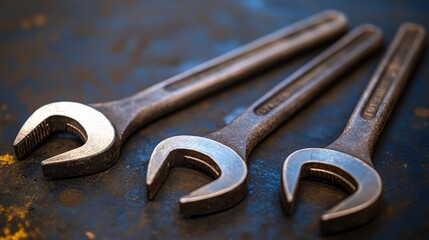 Three Wrenches on a Metal Surface