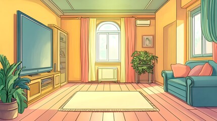 Cozy living room interior design bright and welcoming space relaxation zone home environment modern aesthetic