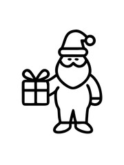 santa claus with gifts icon 