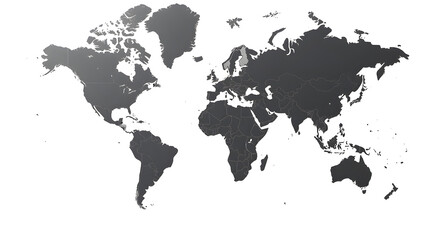 World map, map of the world, world map on a white isolated background, world map texture