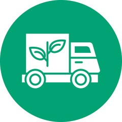 Sustainable Transportation glyph circle icon