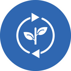 Reforestation glyph circle icon
