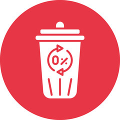 Zero Waste glyph circle icon