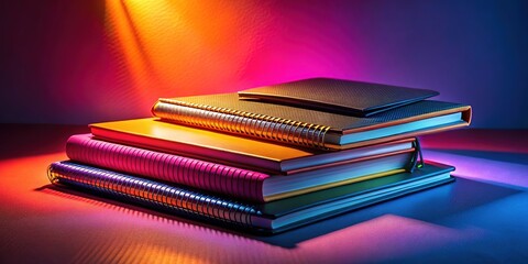 Elegant, trendy notebooks perfect for school, college, and office use.  Abstract photography, conceptual design, and AI generated images.