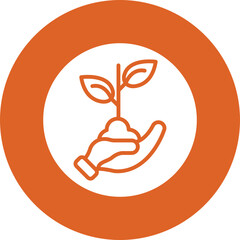EcoFriendly Farming glyph circle icon