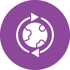 Circular Economy glyph circle icon