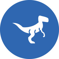 Raptor glyph circle icon