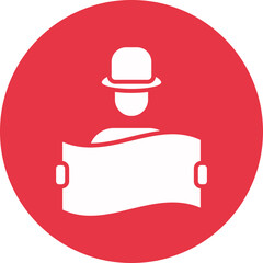 Archaeologistic glyph circle icon