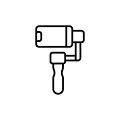 Phone tripod outline icons, minimalist vector illustration ,simple transparent graphic element .Isolated on white background