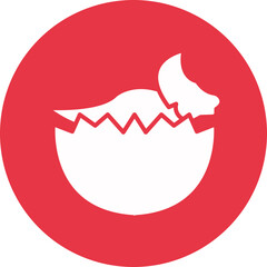 Dinosaur egg glyph circle icon