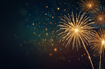 fireworks in the night sky