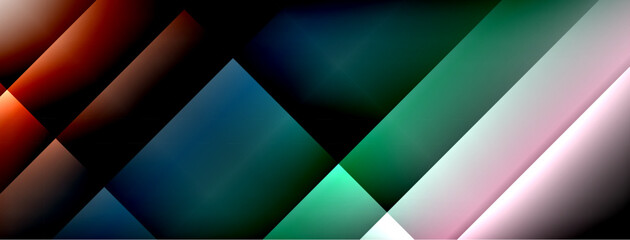 Dynamic shadow lines with gradient colors geometric background