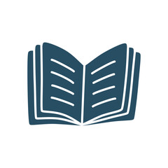 Doodle book icon hand drawn in a modern minimalistic style. Knowledge and education symbol isolated on white background. Vector illustration