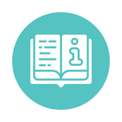 Information Book  vector Glyph Circle Icons...  .. Eps 10 file