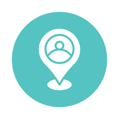 Customer Location  vector Glyph Circle Icons...  .. Eps 10 file