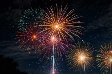 Fototapeta premium fireworks in the night sky