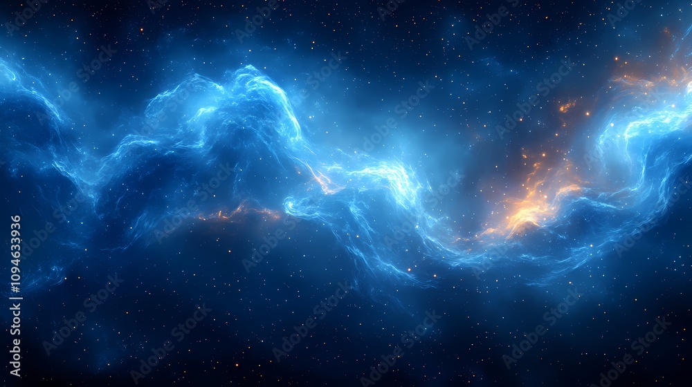 Poster digital technology deep blue artificial intelligence luminous particle illustration poster backgroun