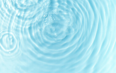 Fototapeta na wymiar Water Texture for Summer Background,Sea blue ripple with light effect on surface for cosmetic,spa product banner,Top view water pool or bathroom with abstract wave pattern motion,Minimalist background