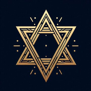 golden star of david on dark background clip art preview