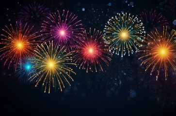 Fototapeta premium fireworks on the night sky