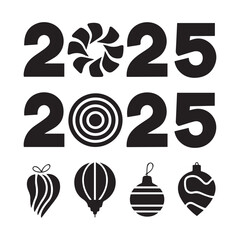  Collection of Creative 2025 New Year Typography Designs
