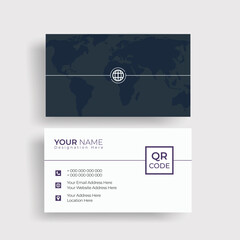 Naklejka premium Black and white modern business card design, Creative & Clean professional business card template, corporate visiting card template, professional business card or use or personal, Vector illustration