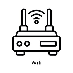 Wifi vector Outline Icon...  .. Eps 10 file