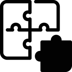 Simple vector icon puzzle