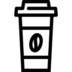 Simple vector icon coffee to go