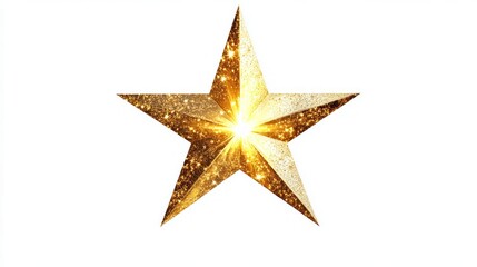 Obraz premium Golden Sparkling Star Graphic Design