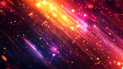 Fototapeta premium Futuristic cyber background with 3d glowing lines and digital technology elements