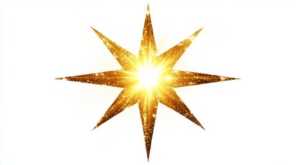 Obraz premium Golden Sparkling Star Graphic Design
