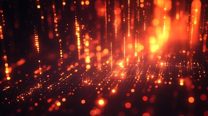 Obraz premium Modern 3d technology background with glowing cyber network patterns