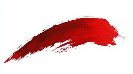 Dynamic Red Brushstroke Abstract Art