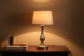 Table Lamp A self contained lamp with a base stem and shade plac