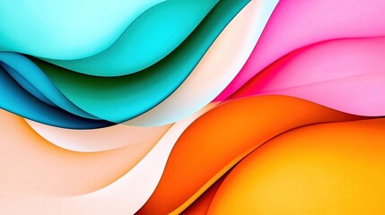 Colorful abstract waves flowing and creating dynamic patterns