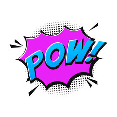 comic pop art style with pow text expression effect dots halftone collection