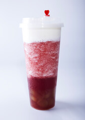 Dragon fruit milkshake drink