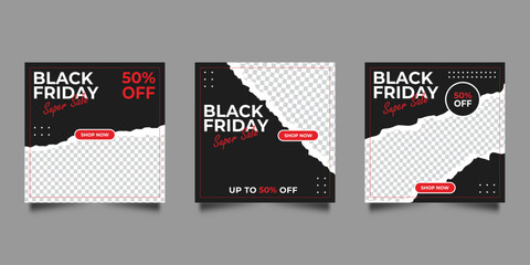 bahan Black friday post instagram banner promotion template design