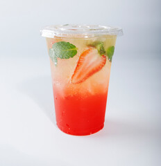 Strawberry Mint Milkshake Drink