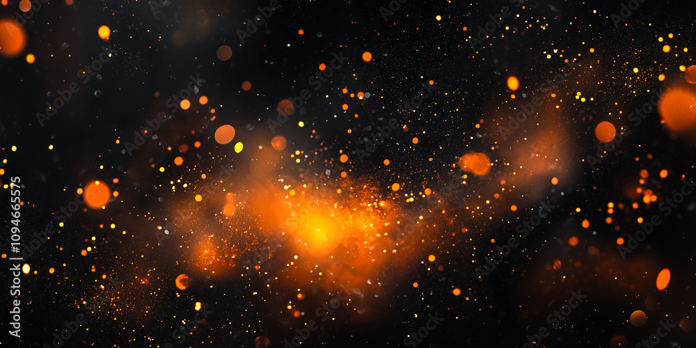 Wall mural abstract background with bokeh defocused lights and stars