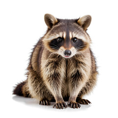 Fototapeta premium raccoon on white background