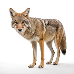 Fototapeta premium coyote on white background