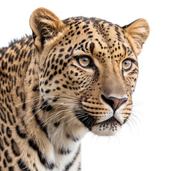 leopard on white background