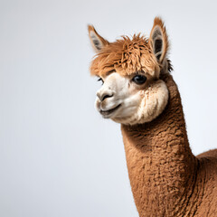 Obraz premium alpaca on white background