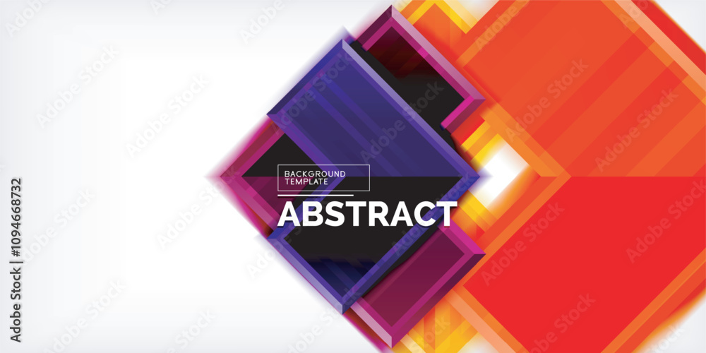 Poster Arrow symbols created with 3d effects and line texture geometric abstract background