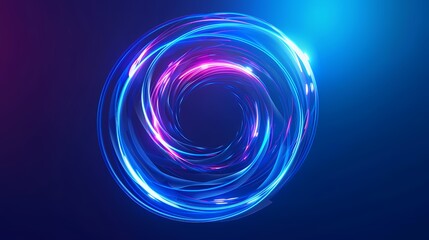 Digital technology futuristic abstract circular vortex illustration poster background